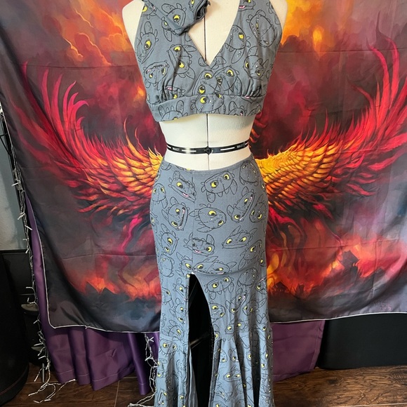 Geisha Moth custom made halter and skirt - Picture 1 of 3